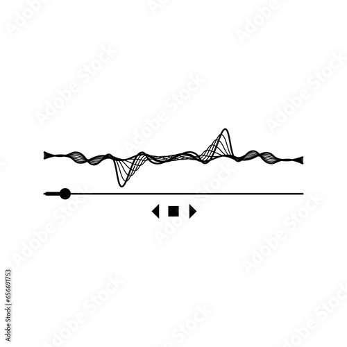 Equalizer waves isolated on background