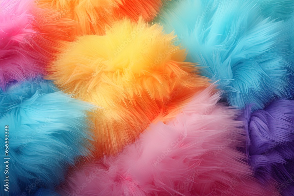 abstract background texture of fluffy multicolored fur of pastel color abstract background texture of fluffy multicolored fur of pastel color