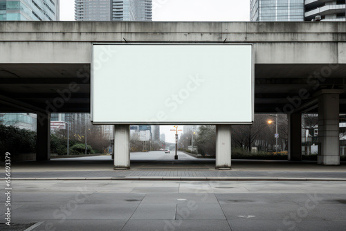 Empty signboard for advertising, billboard with space for mockup information, billboard on city streets
