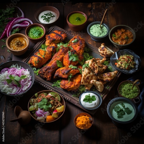 Smoky Elegance: Charred Chicken Tandoori on a Traditional Indian Clay Plate
