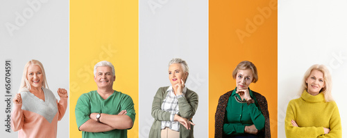 Collection of elderly peopl...