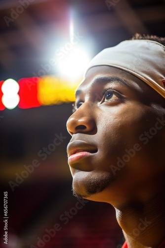A basketball player about t...
