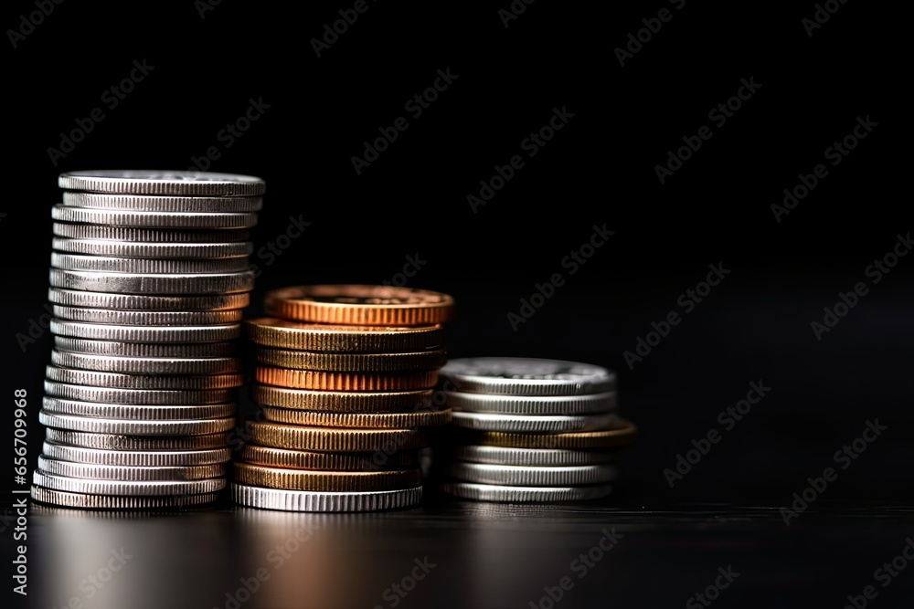 coins on a stack of coins