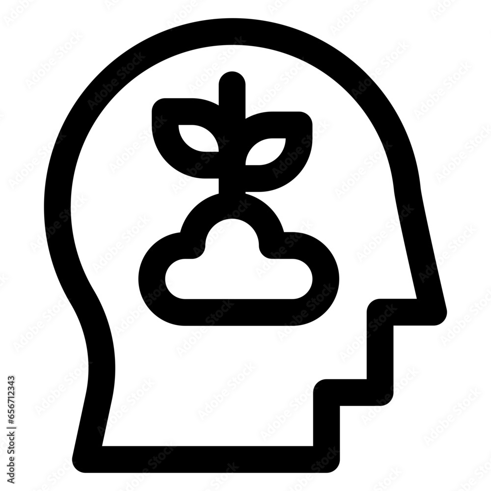 Mental Growth Icon Mental Growth Icon