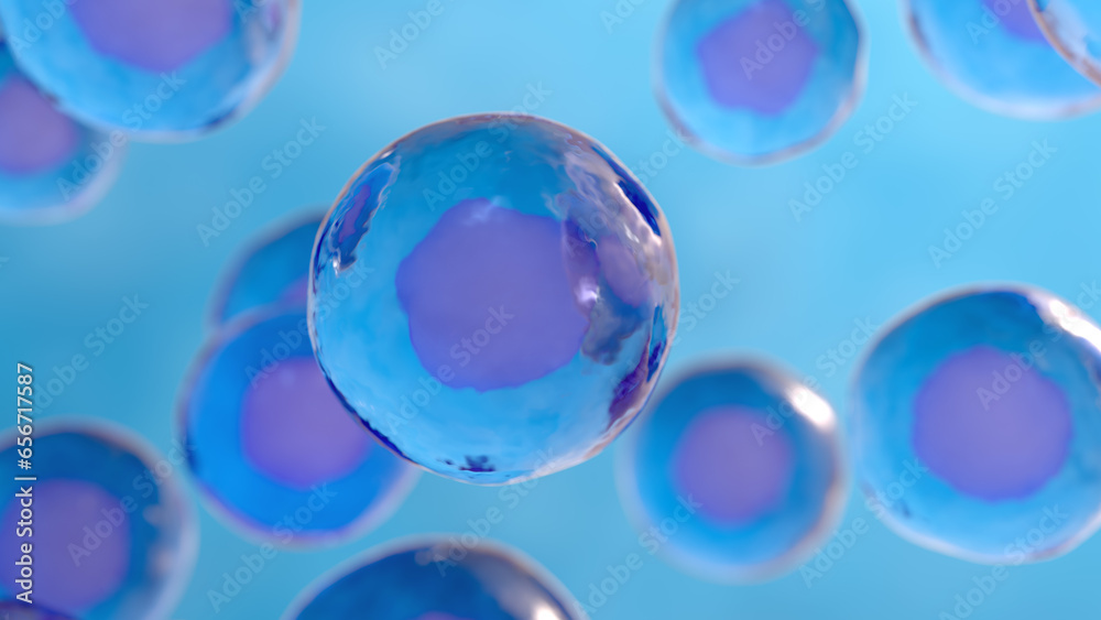 Abstract cell under microscope. Macro organic. 3d render illustration Abstract cell under microscope. Macro organic. 3d render illustration