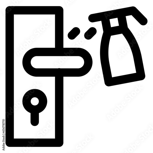 Cleaning Door Handle Icon