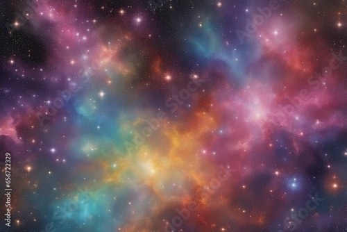 Cosmic background design with vibrant colors