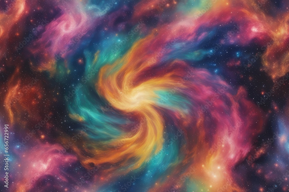 Multicolored galaxy space with vibrant stars Multicolored galaxy space with vibrant stars