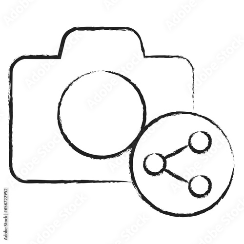 Hand drawn Share Camera icon