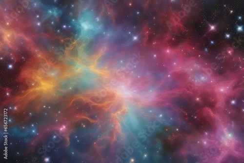 Full-color spectrum in galactic space setting