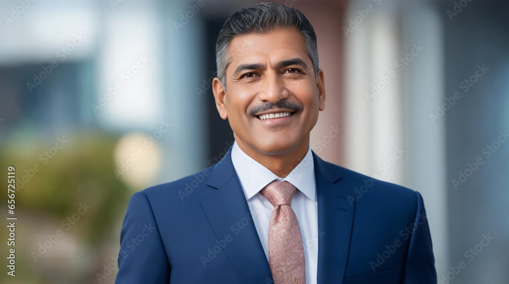 portrait of Handsome Latin senior business man wearing a suit with crossed arms smiling at the camera. Indian or latin confident mature looking middle-aged leader male businessman on blur office backg portrait of Handsome Latin senior business man wearing a suit with crossed arms smiling at the camera. Indian or latin confident mature looking middle-aged leader male businessman on blur office backg