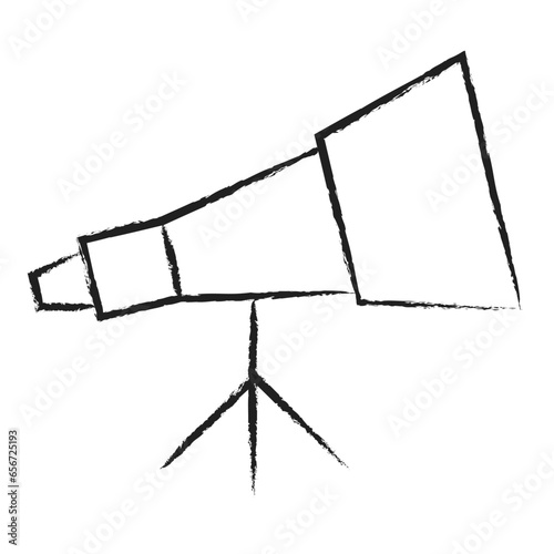 Hand drawn Telescope icon