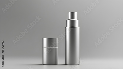 Aluminum mockup bottle for cosmetic 