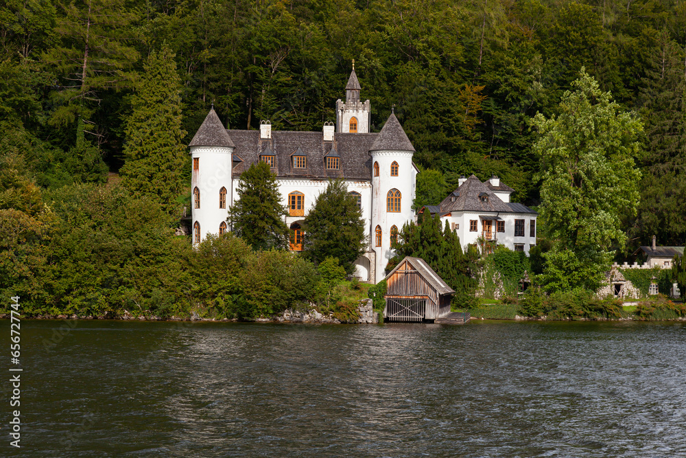 Castle  Grub,Hallstatt, Lake Hallstatt, Salzkammergut, Austria, Europe