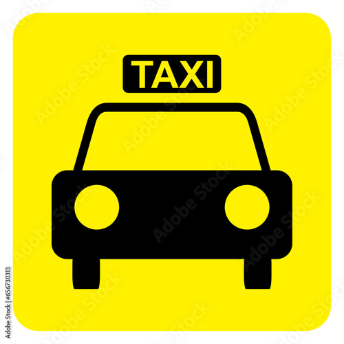  Vector graphic of sign indicating taxis or a taxi stop