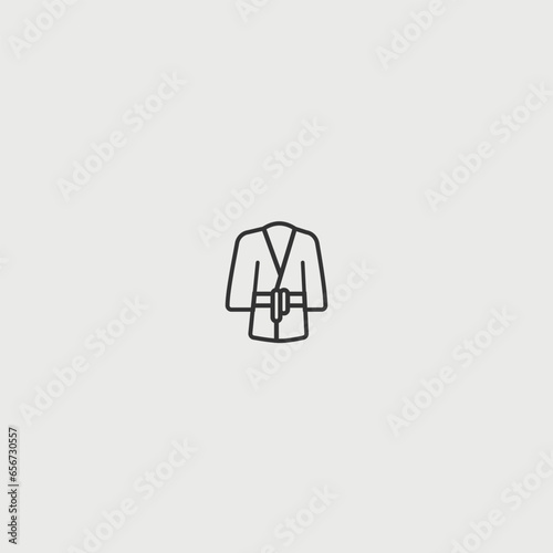Bath rob vector icon illustration sign