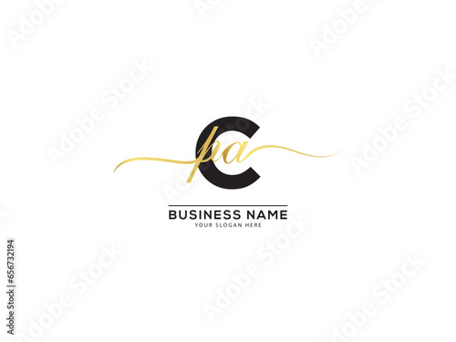 Monogram Cpa c p a Typography Signature Logo
