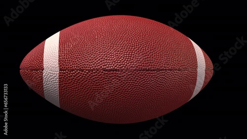 Close up shot of American Football Ball with transparent background