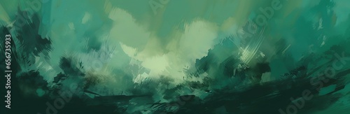 abstract green background in the style of free brushwork, soft tonal transitions, spectacular backdrops,  banner, web banner, texture, business, advertisement, background
