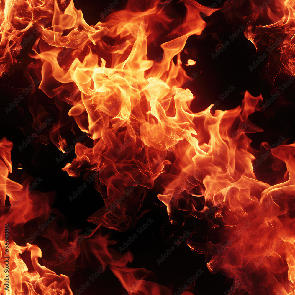 Fire flames repeat pattern