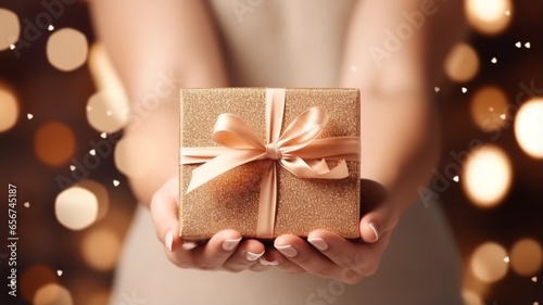 Person wrapping christmas present Celebration concept © Irfan Hameed