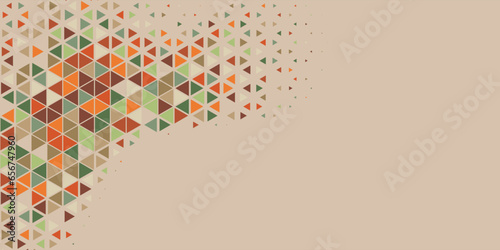  Multicolored abstract Triangle background with variety of triangular shapes and colors, triangles or concave with Copy space 