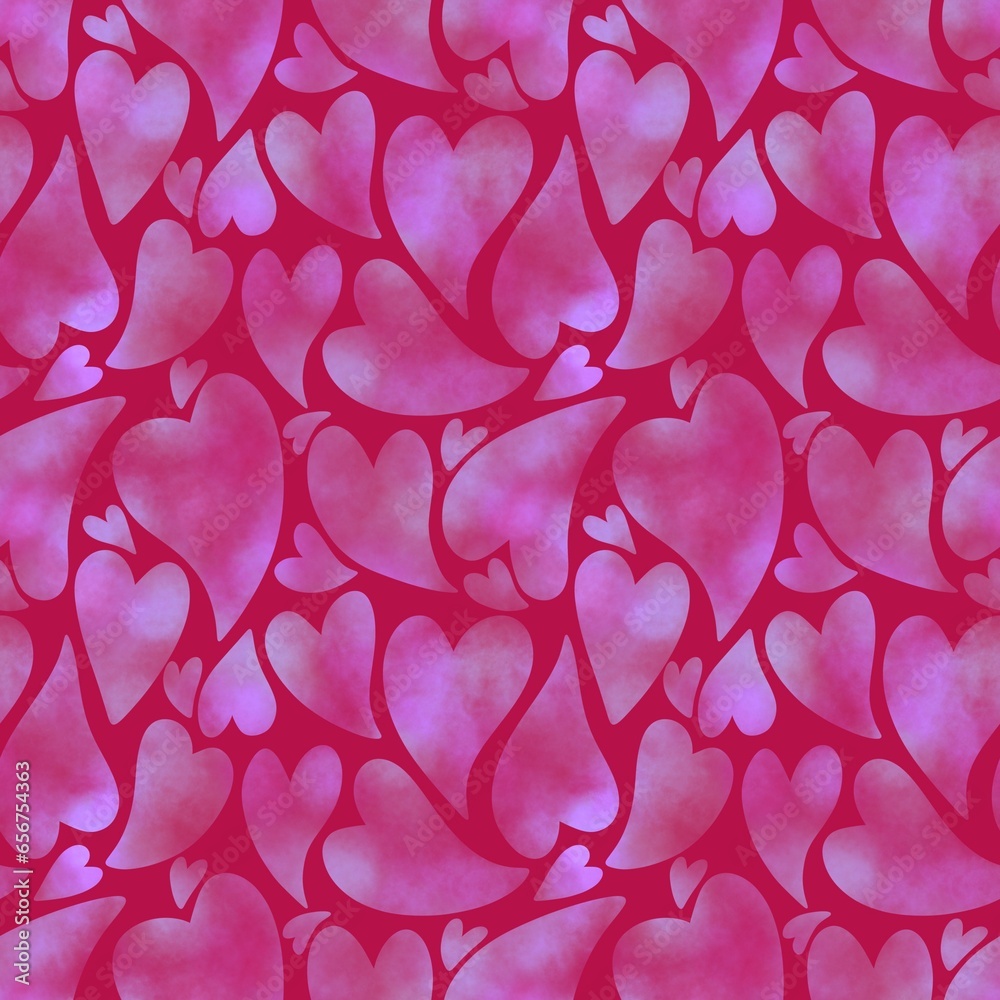 Valentines hearts seamless cartoon love pattern for wrapping paper and fabrics and kids clothes print and festive Valentines hearts seamless cartoon love pattern for wrapping paper and fabrics and kids clothes print and festive