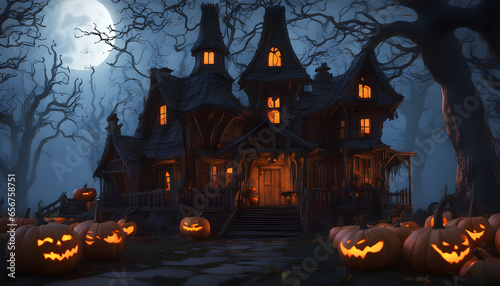 halloween background idea design decoration 3d render