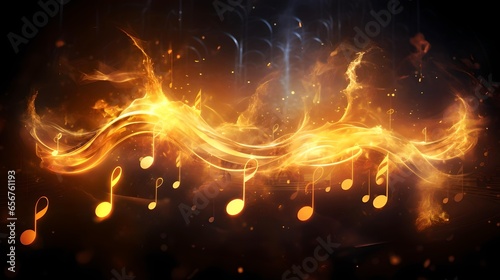 Energetic Harmony: Vibrant Music Notes