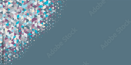  Multicolored abstract Triangle background with variety of triangular shapes and colors, triangles or concave with Copy space 