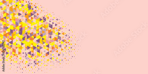  Multicolored abstract Triangle background with variety of triangular shapes and colors, triangles or concave with Copy space 