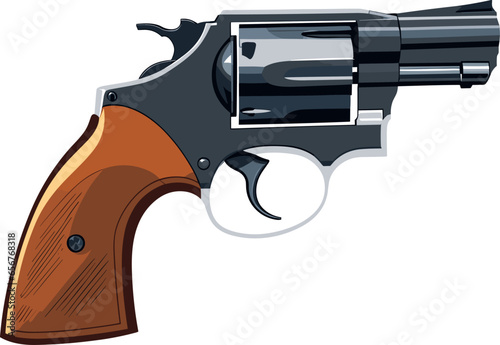 A vector of a firearm on a white background
