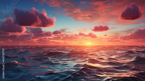 Sunset Horizon Texture Background