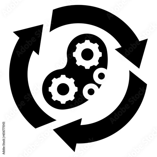 Biological Processing Glyph Icon