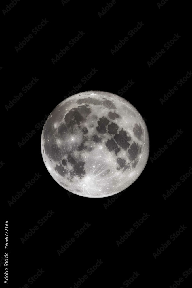 Obraz premium full moon close-up shining moon