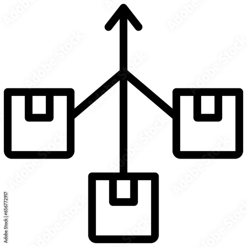 Aggregate Output Outline Icon