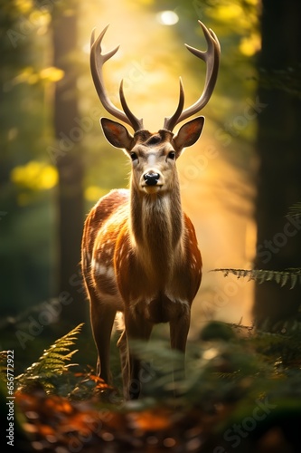 Deer in the forest Generative AI © Jonatas