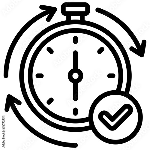 Overtime Outline Icon