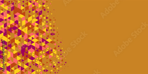  Multicolored abstract Triangle background with variety of triangular shapes and colors, triangles or concave with Copy space 