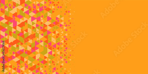  Multicolored abstract Triangle background with variety of triangular shapes and colors, triangles or concave with Copy space 