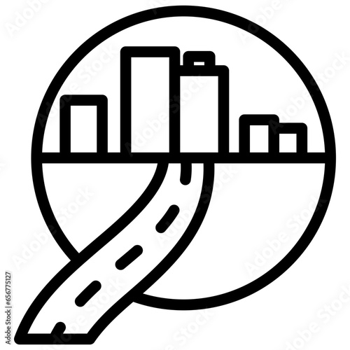 Roads Outline Icon