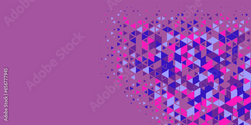  Multicolored abstract Triangle background with variety of triangular shapes and colors, triangles or concave with Copy space 