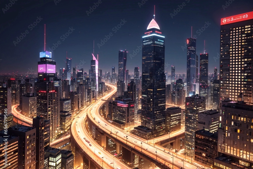 Obraz premium city skyline