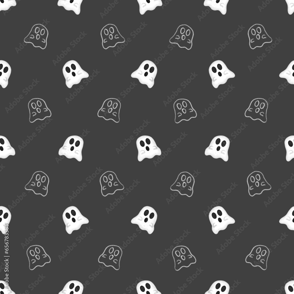 Halloween ghost seamless pattern background Halloween ghost seamless pattern background
