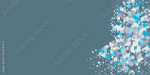  Multicolored abstract Triangle background with variety of triangular shapes and colors, triangles or concave with Copy space 