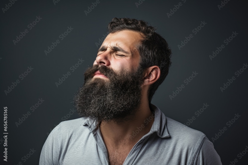 Confident corporate executive in gray background Confident corporate executive in gray background