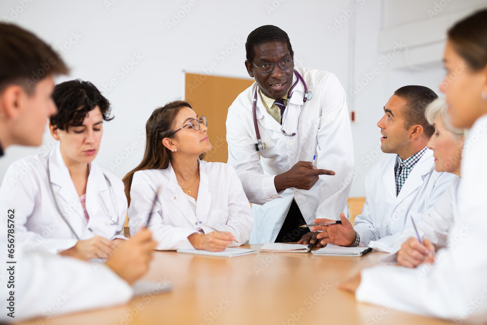 Fototapeta premium Refresher courses for doctors at the institute of medicine