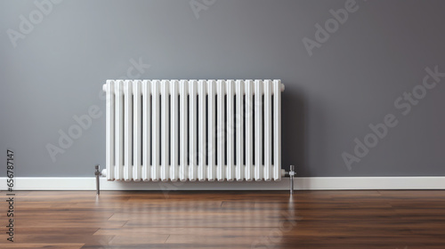 Wallpaper Mural Generative AI, steel panel vertical heating radiator in the interior, apartment, heating system in house, industrial design, heater, technology, energy, heat, battery, convection, pipe, warmth Torontodigital.ca