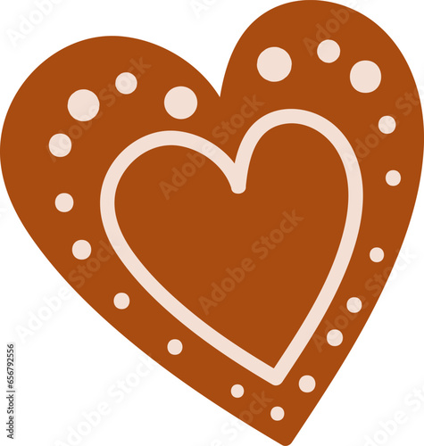 Gingerbread Heart Icon