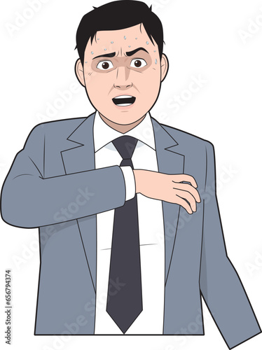 恐怖に慄く男性①